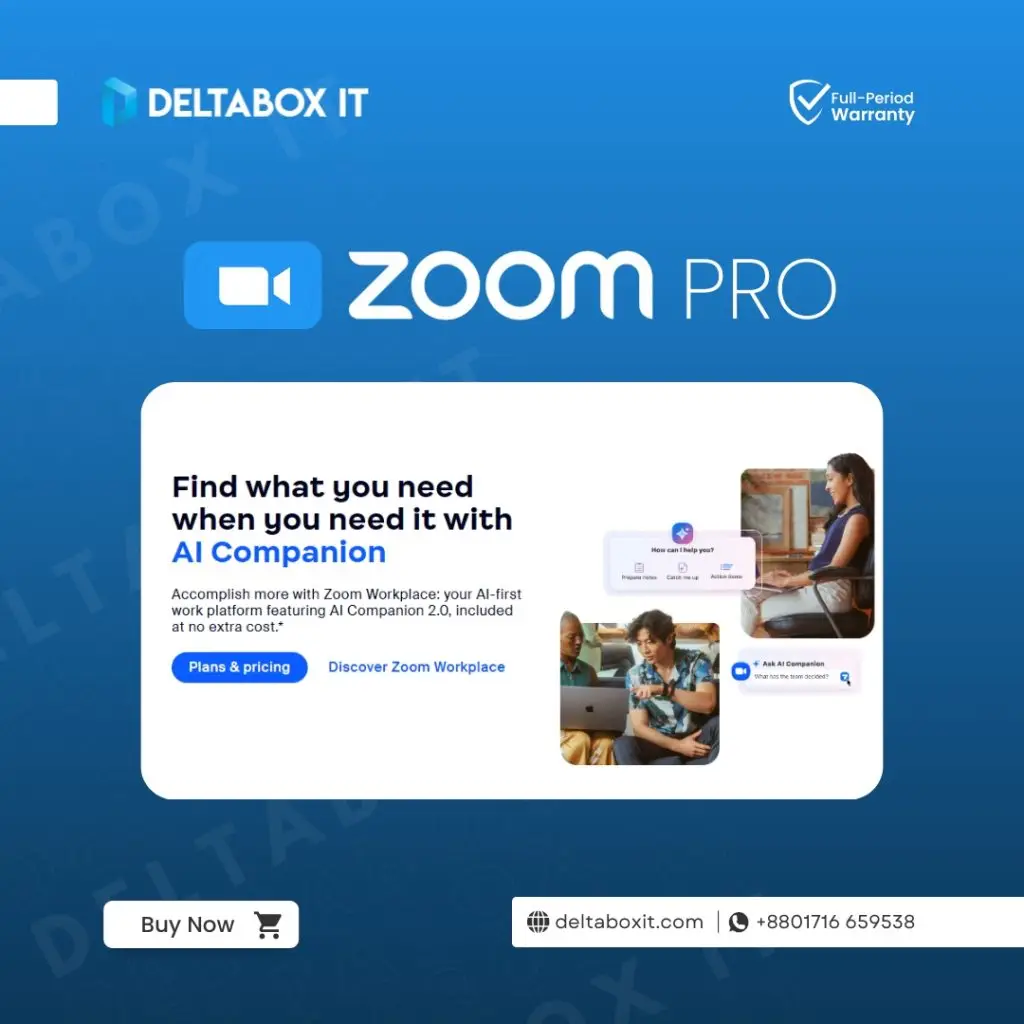 Zoom Premium subscription with unlimited meetings and recording in Bangladesh