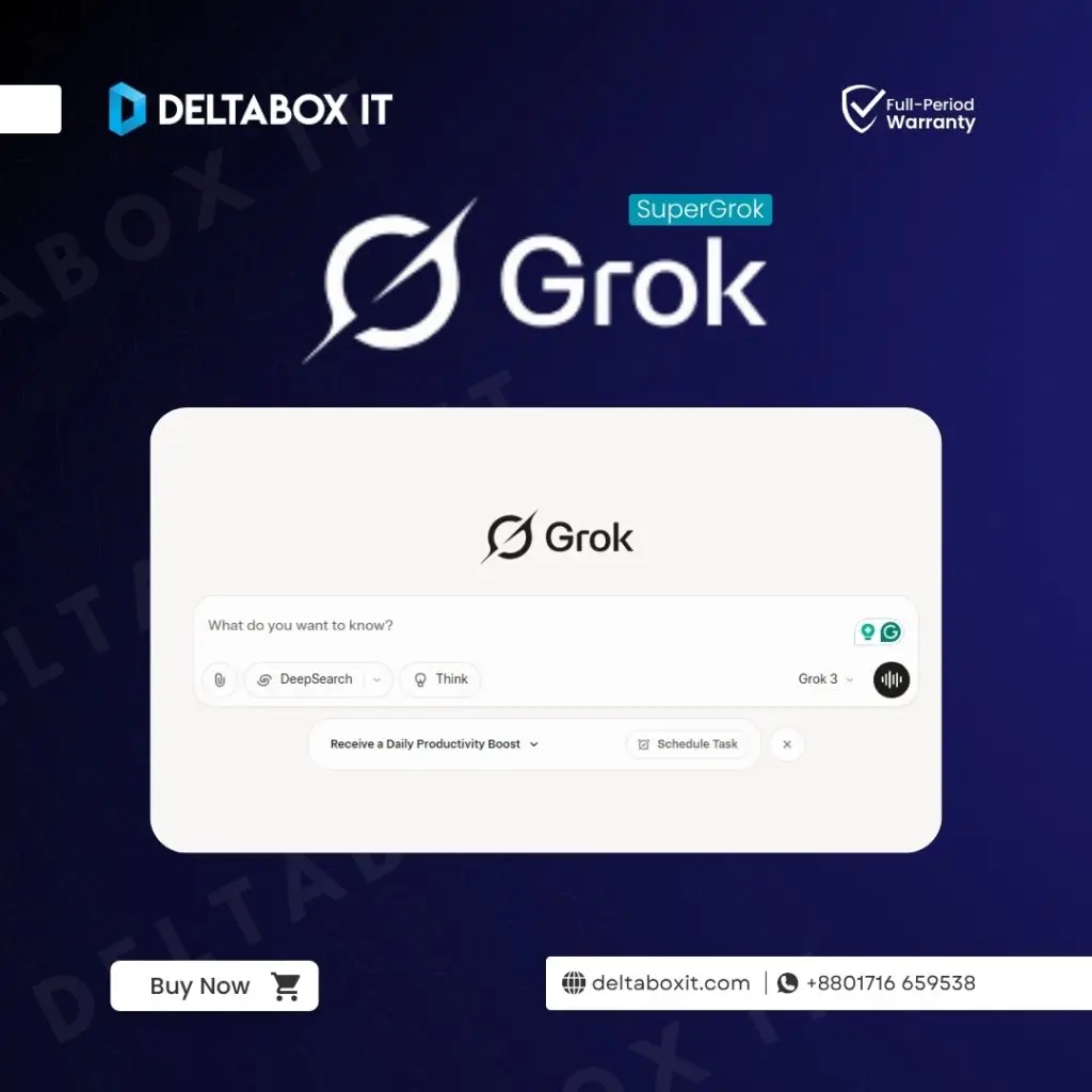 Grok AI Subscription Price in BD 2025 – Shared & Personal | DeltaBox IT