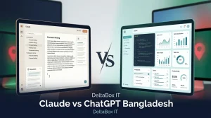 Home 60 Claude vs ChatGPT comparison for Bangladesh users showing AI tools for writing, coding, students, and developers