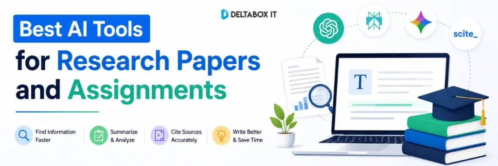 Best AI tools for research papers and assignments for students and academic writing