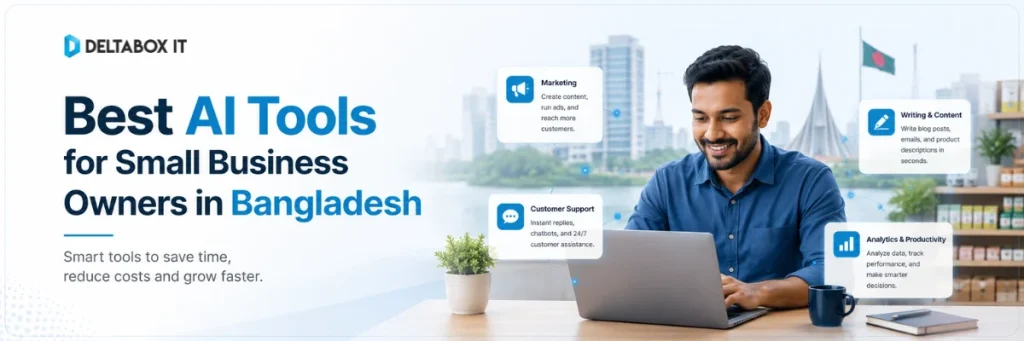 Best AI tools for small business owners in Bangladesh for marketing, content and productivity