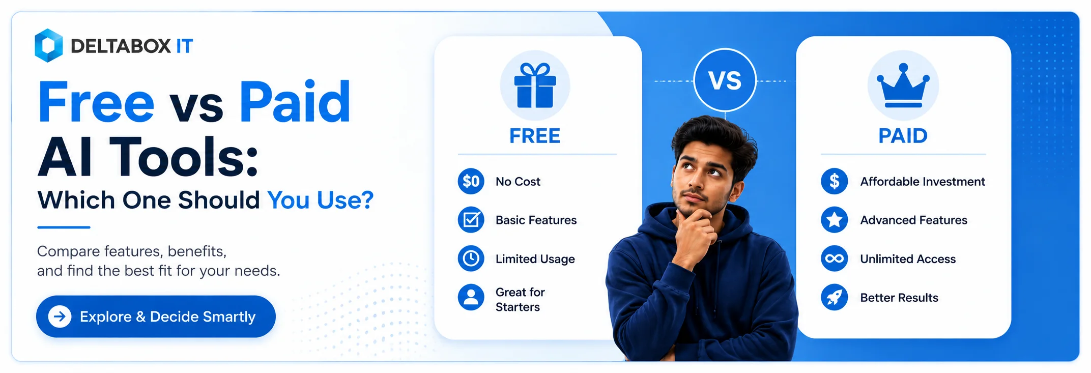 Free vs paid AI tools comparison for students, creators and professionals