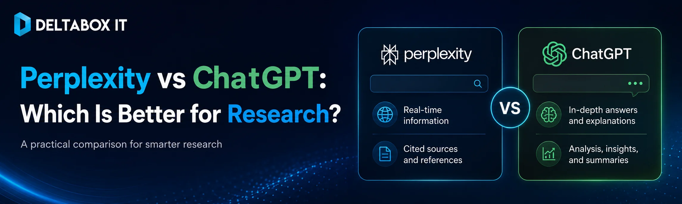 Perplexity vs ChatGPT comparison for research, sources and AI-powered content planning