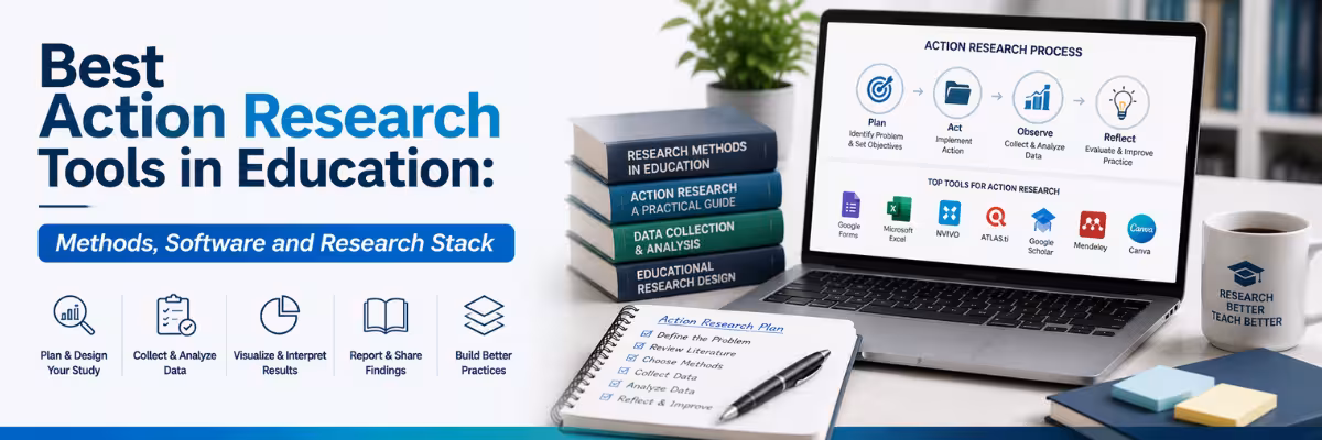 Action research tools in education for data collection, analysis and reporting