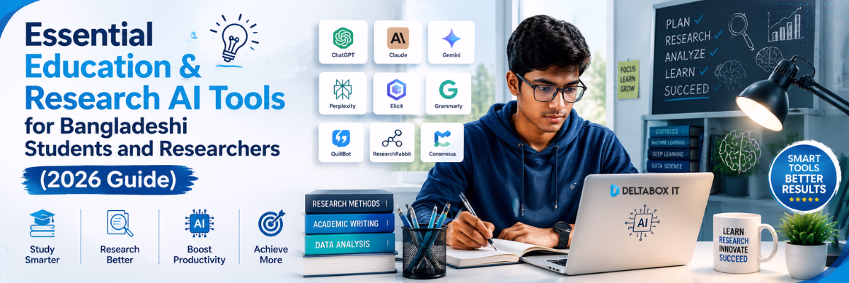 Essential Education & Research AI Tools for Bangladeshi Students and Researchers (2026 Guide) 1 Best AI tools for Bangladeshi students and researchers in 2026 for study and academic research
