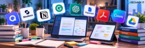 Best study tools for university students featuring digital notes, flashcards and exam preparation resources