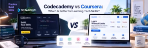 Codecademy vs Coursera comparison for learning coding and tech skills