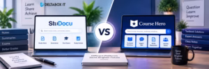 StuDocu vs Course Hero comparison for university notes, exam preparation and textbook solutions