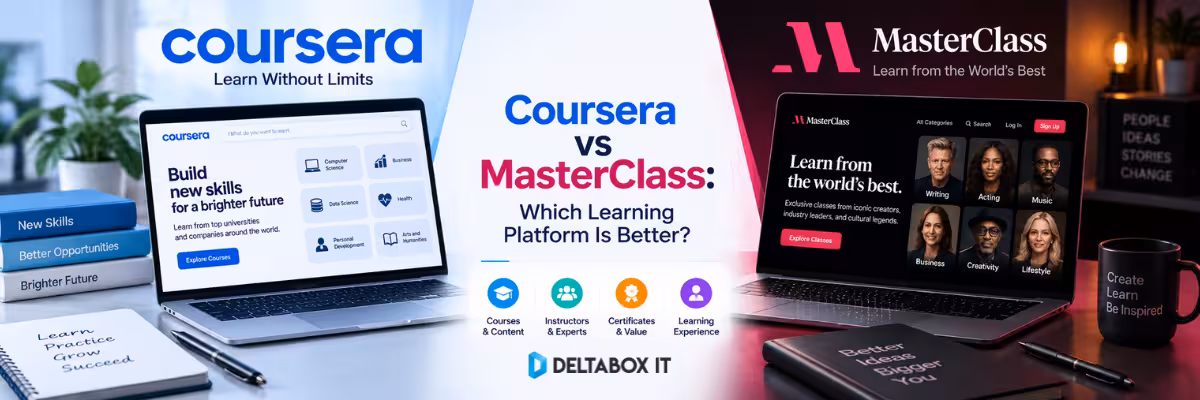Coursera vs MasterClass online learning platform comparison