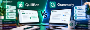 QuillBot vs Grammarly comparison for grammar checking, paraphrasing and academic writing