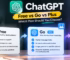 ChatGPT Free vs Go vs Plus comparison showing differences between the three ChatGPT plans