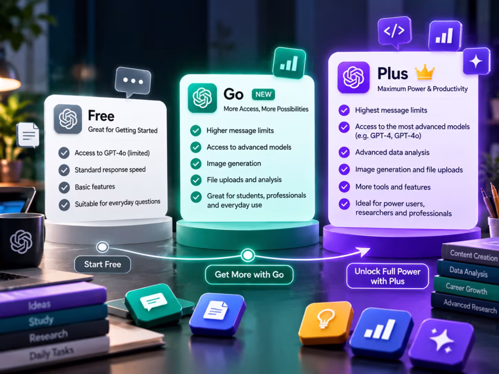 ChatGPT Free vs Go vs Plus: Which Plan Should You Choose? 3 DeltaBox IT offers both Go and Plus