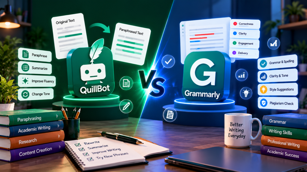 QuillBot vs Grammarly Quick Comparison
